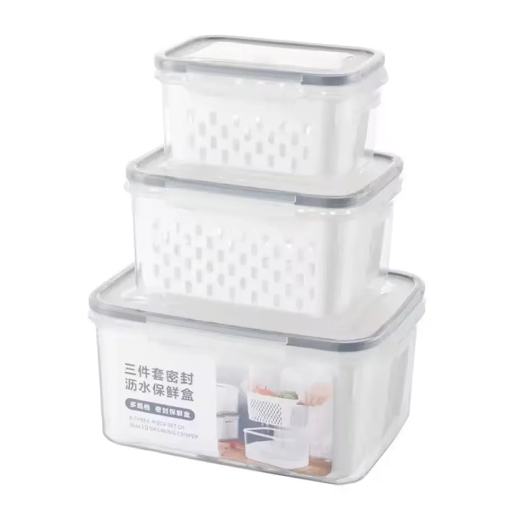 Kit 3 Potes de Armazenamento