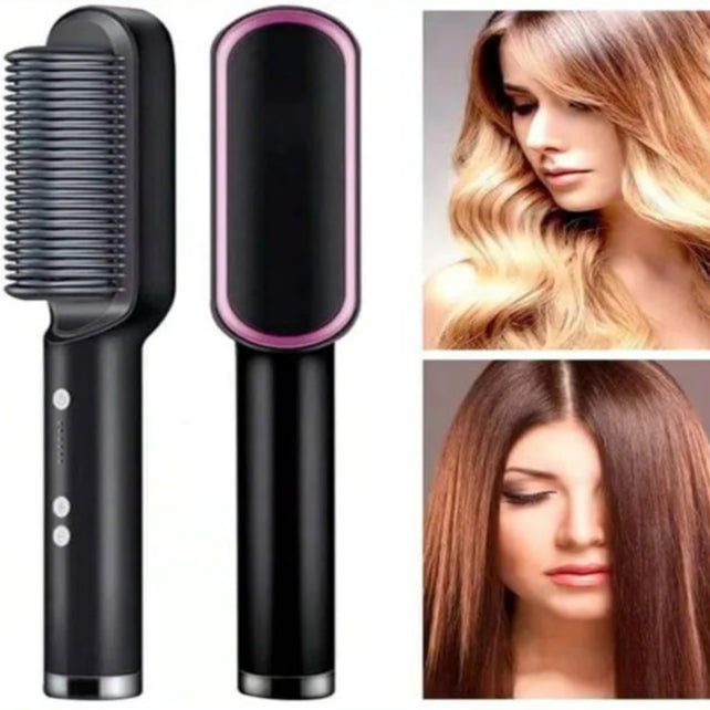 Escova de Cabelo 2 em 1 Profissional com Aquecimento Rápido