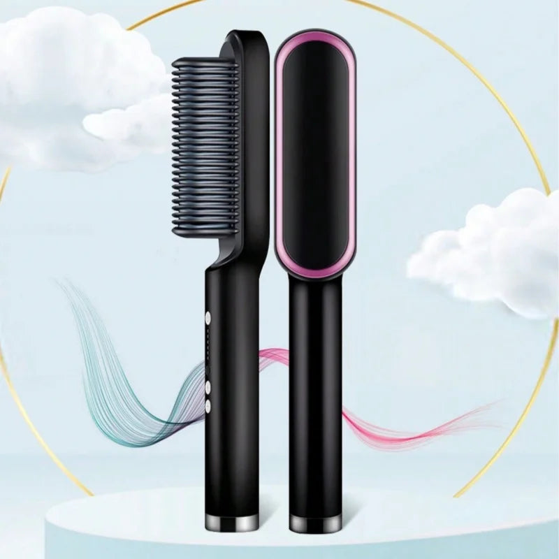 Escova de Cabelo 2 em 1 Profissional com Aquecimento Rápido