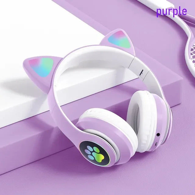 Fone Headphone Orelha Gato