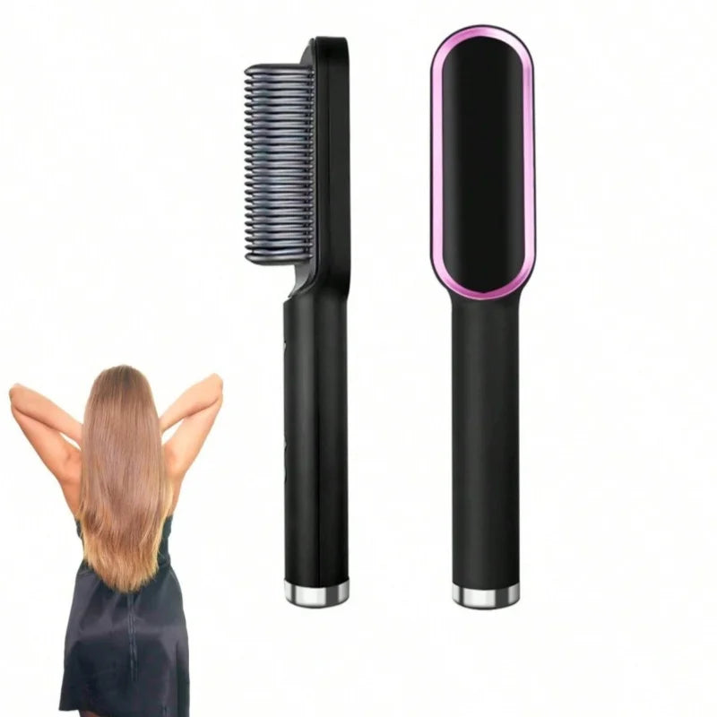 Escova de Cabelo 2 em 1 Profissional com Aquecimento Rápido