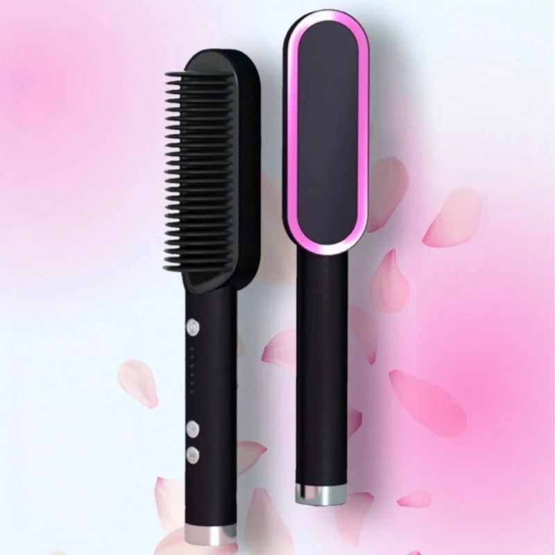 Escova de Cabelo 2 em 1 Profissional com Aquecimento Rápido
