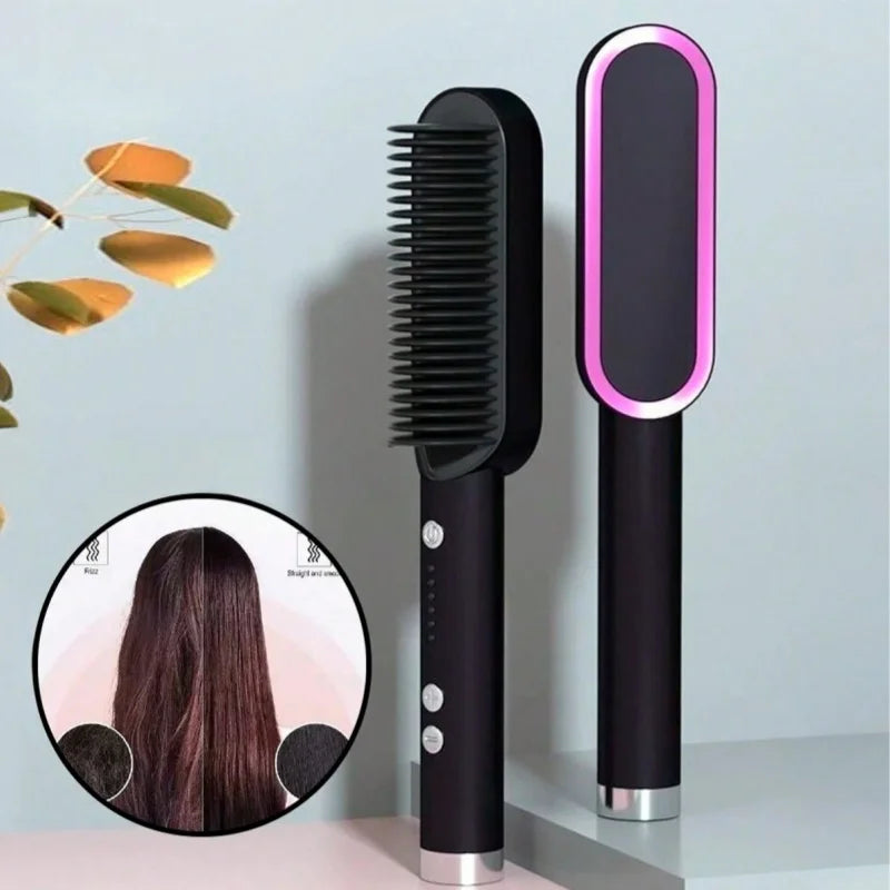 Escova de Cabelo 2 em 1 Profissional com Aquecimento Rápido